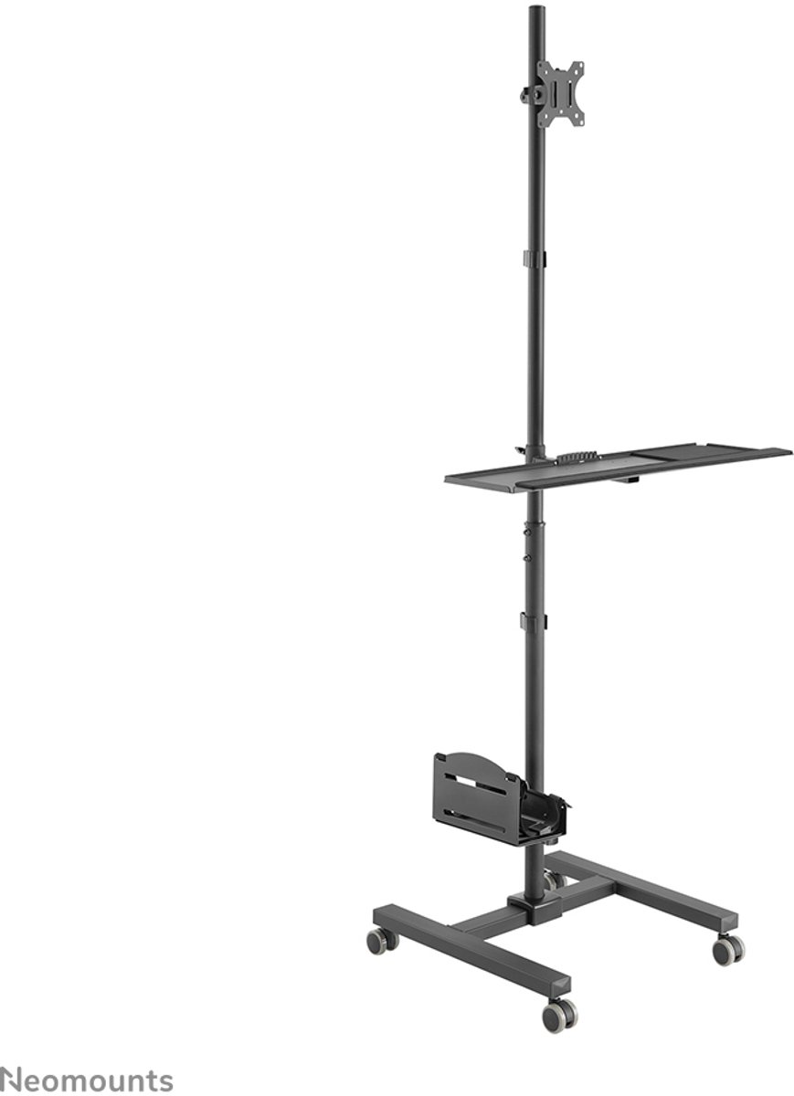 Neomounts fpma mobile1700 mobiel werksta 4 orig - Neomounts Fpma-Mobile1700 Mobiel tot 32" Monitorstandaard (zwart)