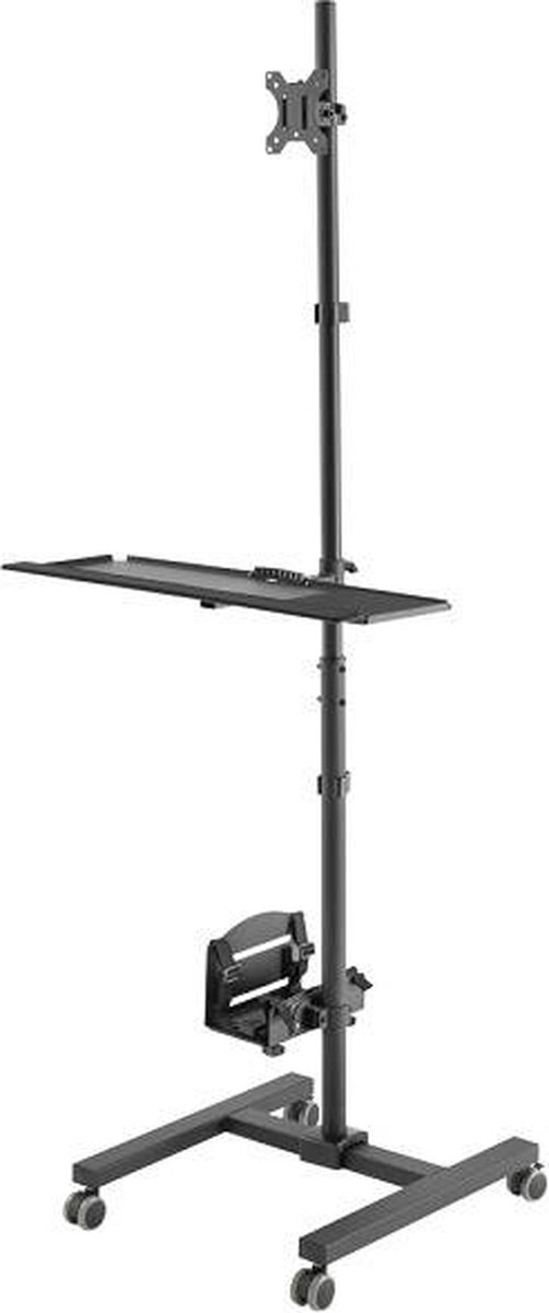 Neomounts fpma mobile1700 mobiel werksta 8 orig - Neomounts Fpma-Mobile1700 Mobiel tot 32" Monitorstandaard (zwart)