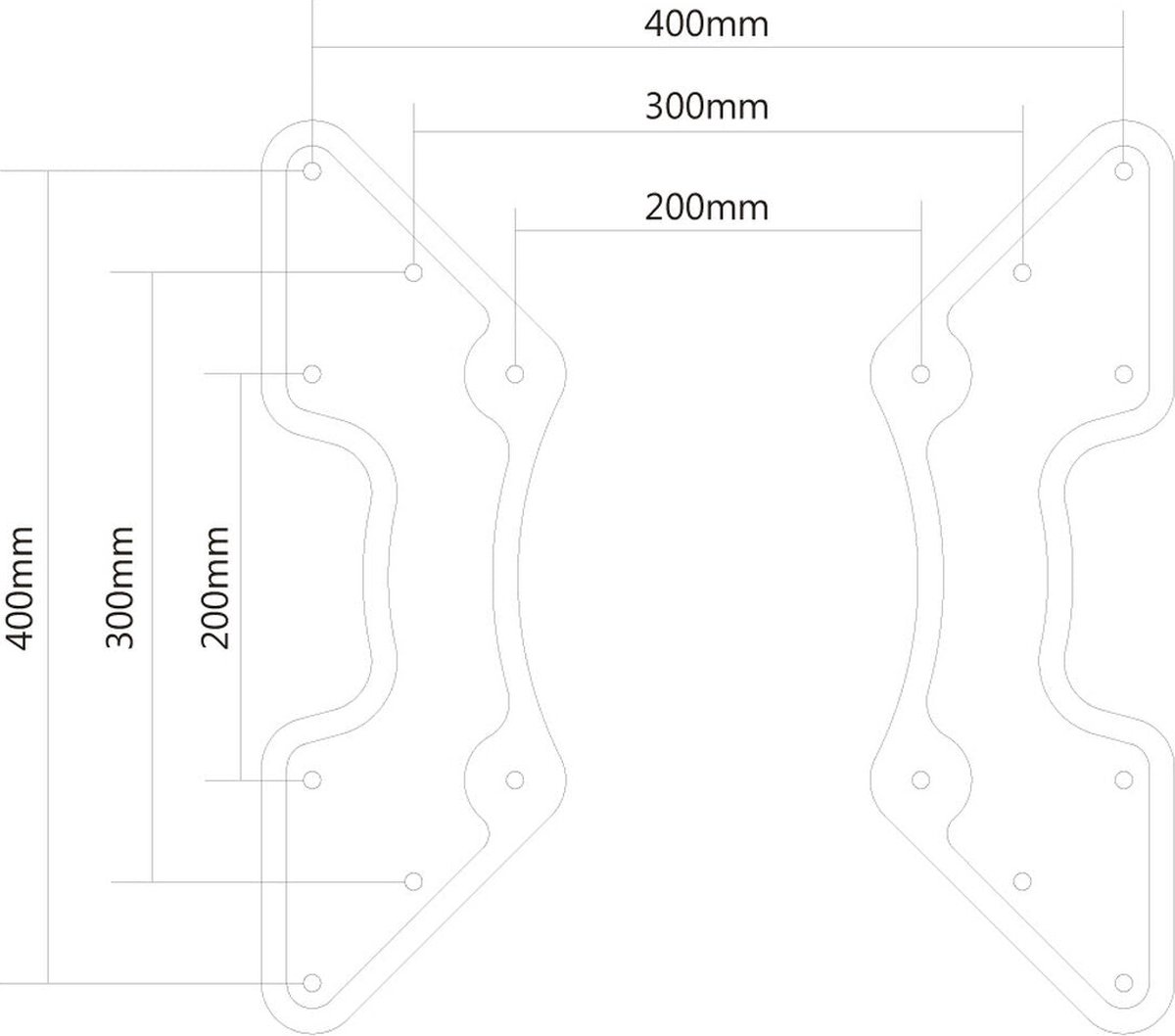 Neomounts fpma vesa440 vesa adapter 27 6 3 orig - Neomounts Fpma-Vesa440 tot 60" VESA-adapter (zwart)