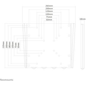 Neomounts fpma w110black 40 muur steun 4 orig - Neomounts Flatscreen wandsteun vlak tot 40" Muurbeugel (zwart)