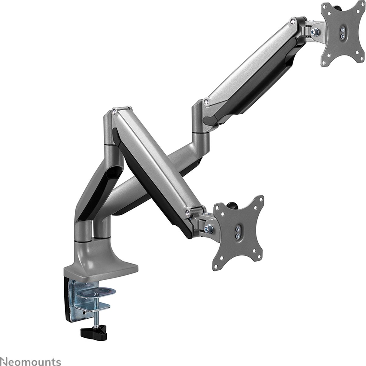 Neomounts nm d750dsilver monitorarm 2 sc 6 orig - Neomounts Nm-D750Dsilver voor 2 schermen tot 32" Bureausteun (zilver)