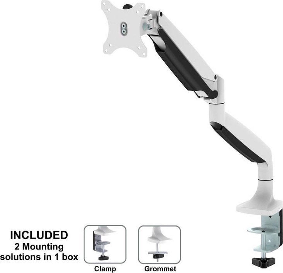 Neomounts nm d750white monitorarm 1 sche 6 orig - Neomounts Nm-D750White Monitorarm 1 Scherm tot 32" Bureausteun (wit)