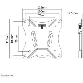 Neomounts nm w25black tv monitor wall mo 7 orig - Neomounts NM-W25BLACK tot 30" Muurbeugel (zwart)