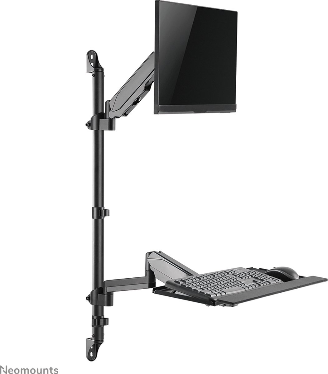 Neomounts wl90 325bl1 zit sta werkstatio 4 orig - Neomounts Wl90-325Bl1 Zit-Sta Werkstation tot 32" Muurbeugel (zwart)