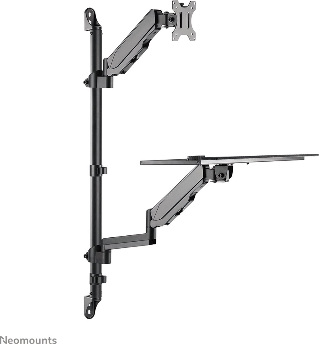 Neomounts wl90 325bl1 zit sta werkstatio 7 orig - Neomounts Wl90-325Bl1 Zit-Sta Werkstation tot 32" Muurbeugel (zwart)