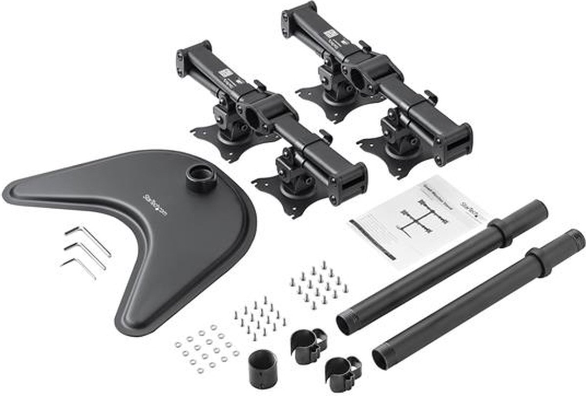 Screen table support startech armbarq 2 orig - Screen Table Support voor 4 schermen tot 27" Monitorstandaard (zwart)