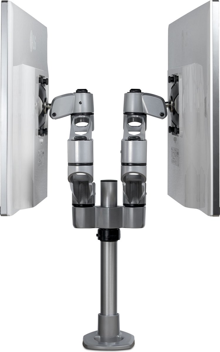 Screen table support startech armdual 9554518 2 orig - Screen Table Support voor 2 schermen tot 27" Bureausteun (zilver)