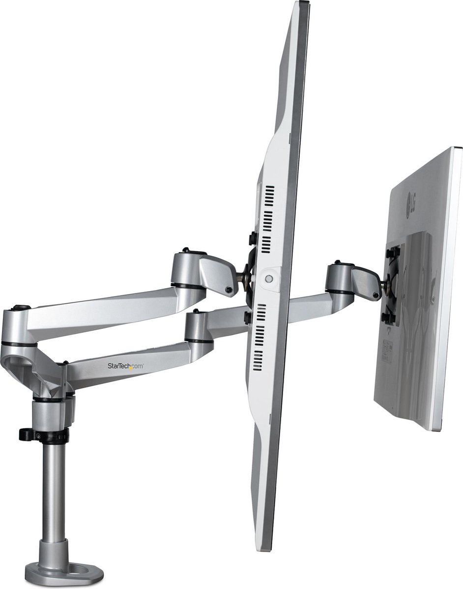 Screen table support startech armdual 9554518 4 orig - Screen Table Support voor 2 schermen tot 27" Bureausteun (zilver)