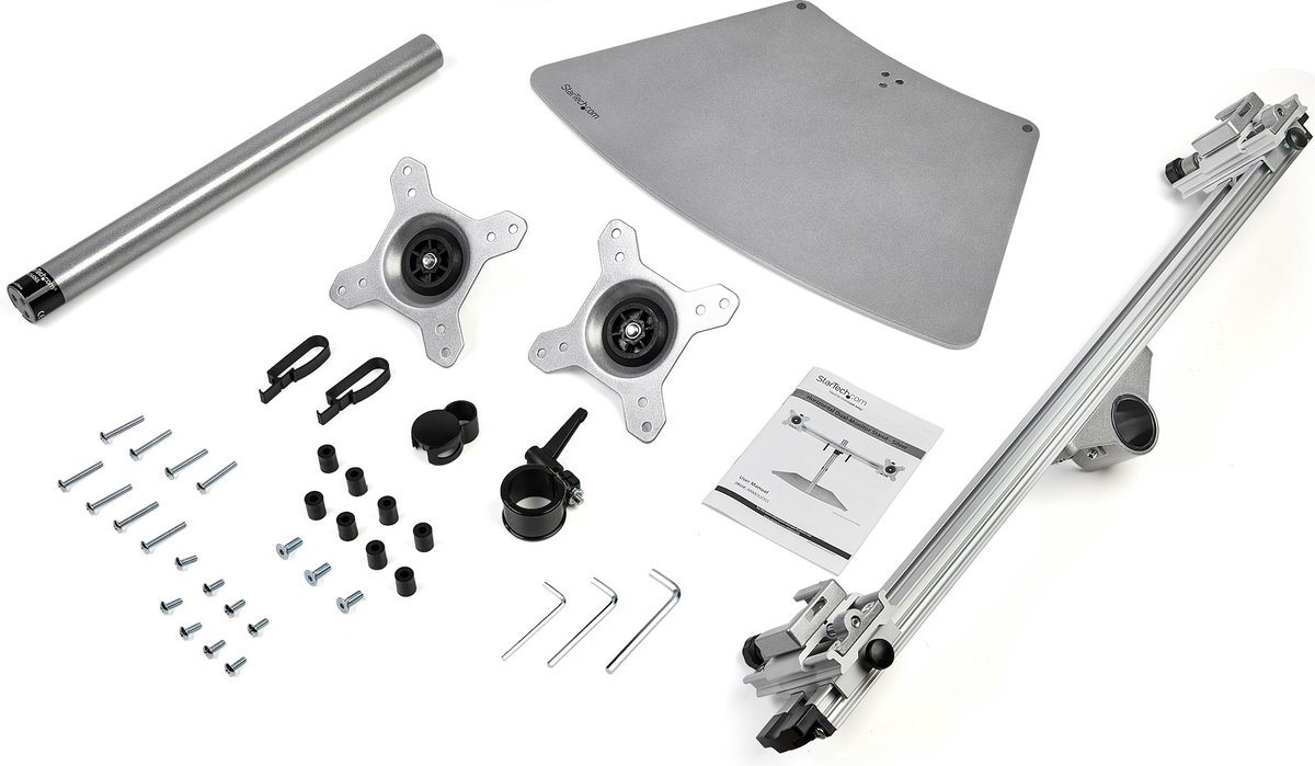 Screen table support startech armduos 3 orig - Screen Table Support voor 2 schermen tot 24" Monitorstandaard (zilver)