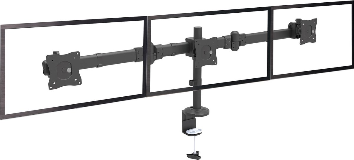 Screen table support startech armtrio 7 orig - Screen Table Support voor 3 schermen tot 27" Bureausteun (zwart)