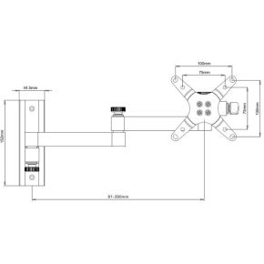 Techly ica lcd 104bk 30 zwart flat 3 orig - Techly ICA-LCD-104BK tot 30" Muurbeugel (zwart)