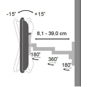 Techly ica lcd 104bk 30 zwart flat 4 orig - Techly ICA-LCD-104BK tot 30" Muurbeugel (zwart)