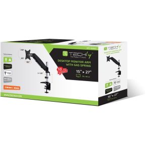 Techly ica lcd 111 bk 27 klem 2 orig - Techly ICA-LCD-111-BK tot 27" Bureausteun (zwart)