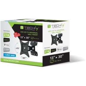 Techly ica lcd 201bk 30 zwart flat 2 orig - Techly ICA-LCD-201BK tot 30" Muurbeugel (zwart)