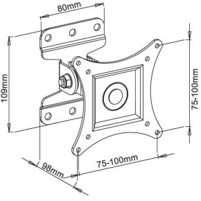 Techly ica lcd 201bk 30 zwart flat 4 orig - Techly ICA-LCD-201BK tot 30" Muurbeugel (zwart)