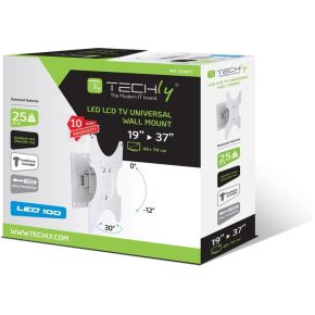 Techly ica lcd 2900wh 37 wit flat 2 orig - Techly ICA-LCD-2900WH tot 37" Muurbeugel (wit)