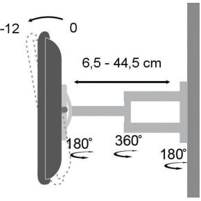 Techly ica lcd 2903 37 zwart flat 4 orig - Techly ICA-LCD-2903 tot 37" Muurbeugel (zwart)