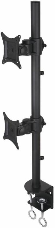 Techly ica lcd 350 d 27 zwart 3 orig - Techly ICA-LCD-350-D voor 2 schermen tot 27" Bureausteun (zwart)