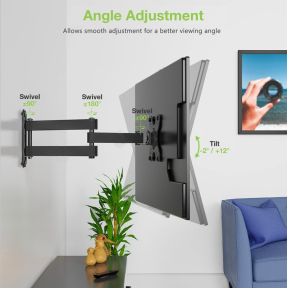 Techly ica lcd 923b 30 zwart flat 7 orig - Techly ICA-LCD-923B tot 30" Muurbeugel (zwart)