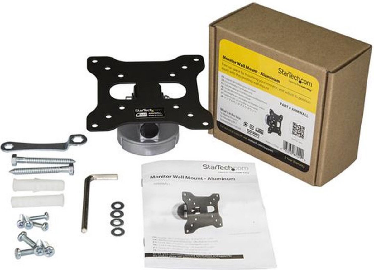 Tv mount startech armwall 15 kg 2 orig - TV Mount Startech Armwall 15 kg tot 34" Muurbeugel (zwart)