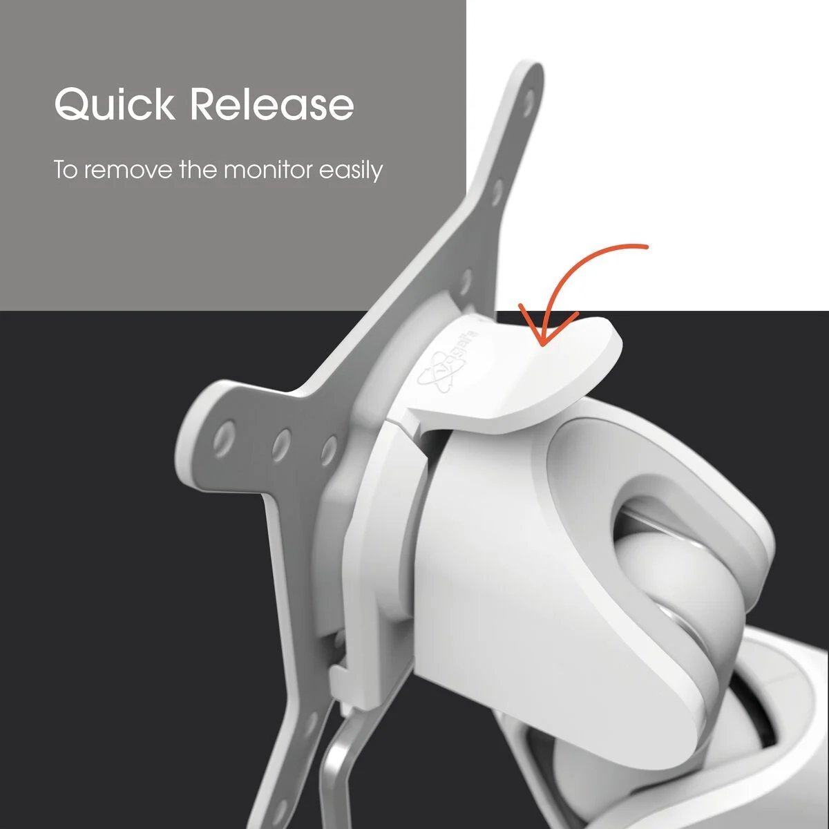Vogel s momo 2137 monitor arm motion w 10 orig - Vogel's Momo 2137 Monitor Arm Motion tot 43" Bureausteun (wit)