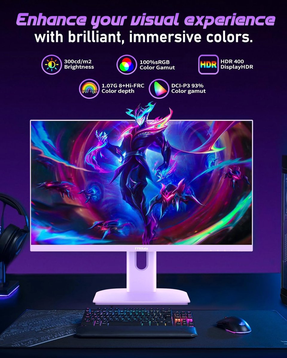 30" Curved Gaming Monitor, 144Hz/200Hz Ultrawide Computer Monitor - afbeelding 4
