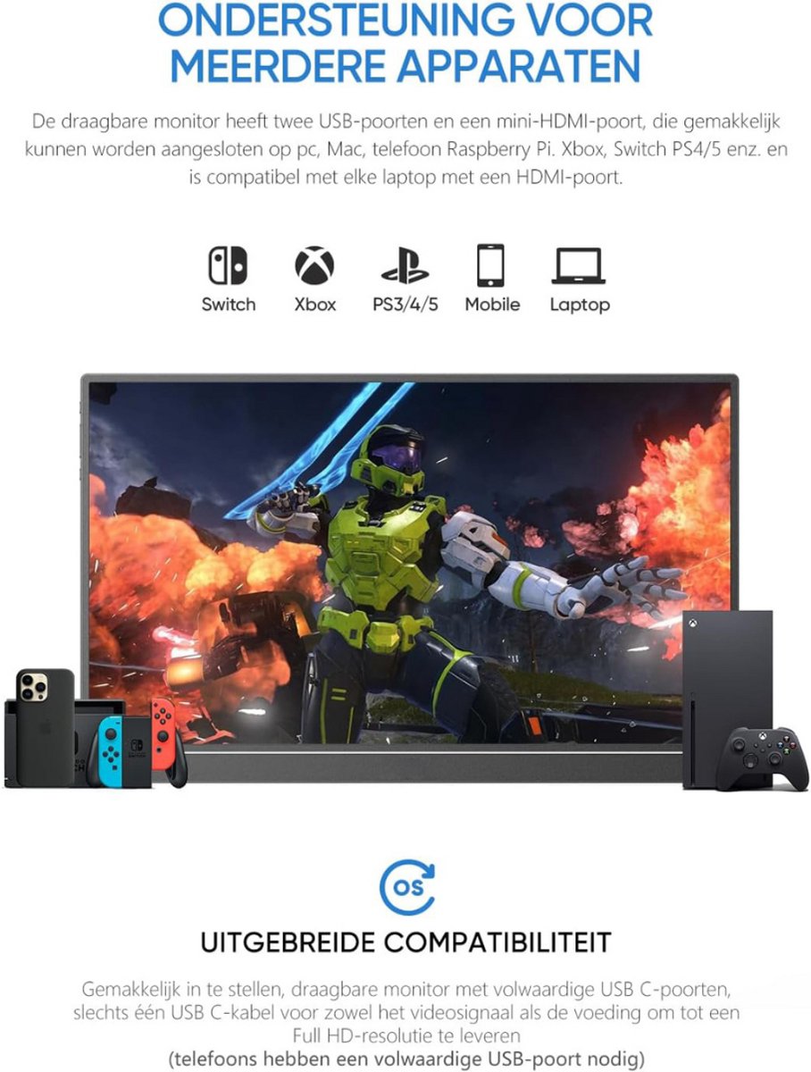 Beeldscherm Plug & Play 27" Monitor (Black) - afbeelding 2