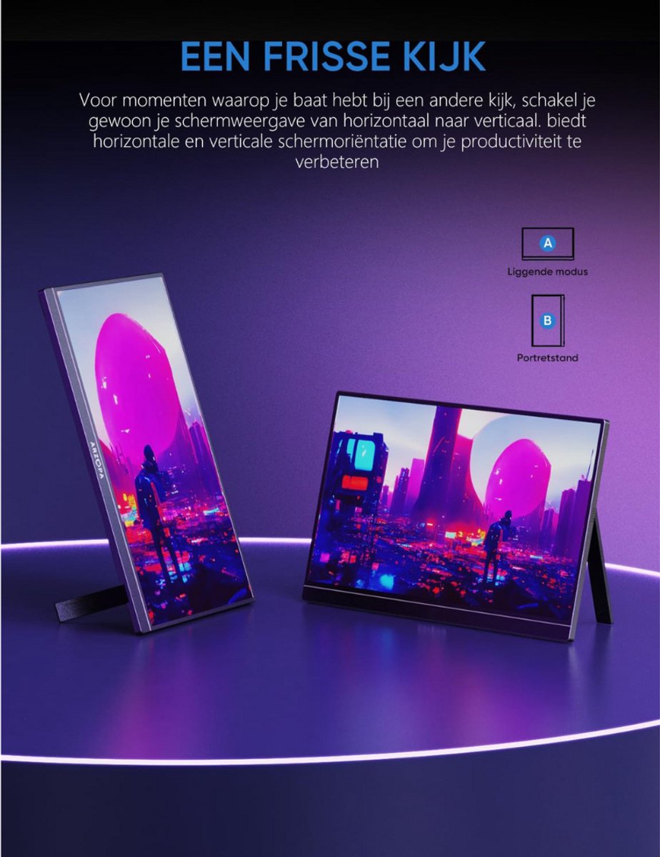 Beeldscherm Plug & Play 27" Monitor (Black) - afbeelding 4