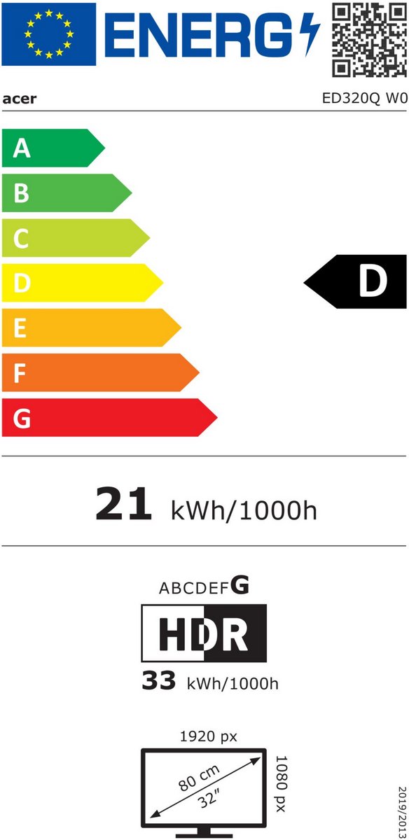 Acer Nitro Ed0 Ed320Qw0Bmiipx Computer Monitor 80 Cm (31.5") 1920 X 1080 Pixels - afbeelding 4