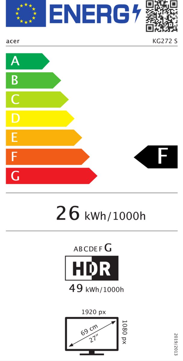 Acer Nitro Kg2 Kg272S Computer Monitor 68,6 Cm (27") 1920 X 1080 Pixels Full Hd - afbeelding 6