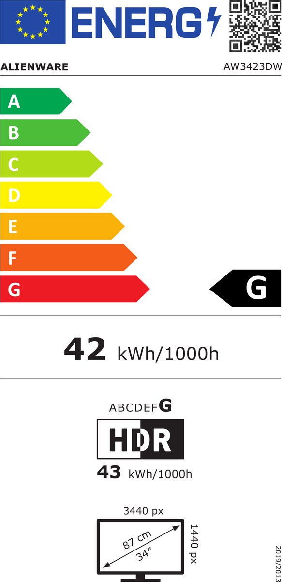 Alienware Aw3423Dw - Oled-Monitor - Ku - afbeelding 7