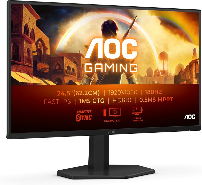 Aoc 25g42e 24 5 monitor 4 orig - AOC G4 25G42E - 0.5ms 24.5" Monitor (Black)
