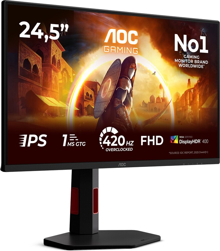 Aoc 25g4kur 24 5 monitor 2 orig - AOC 25G4KUR 24.5" Monitor (Black)