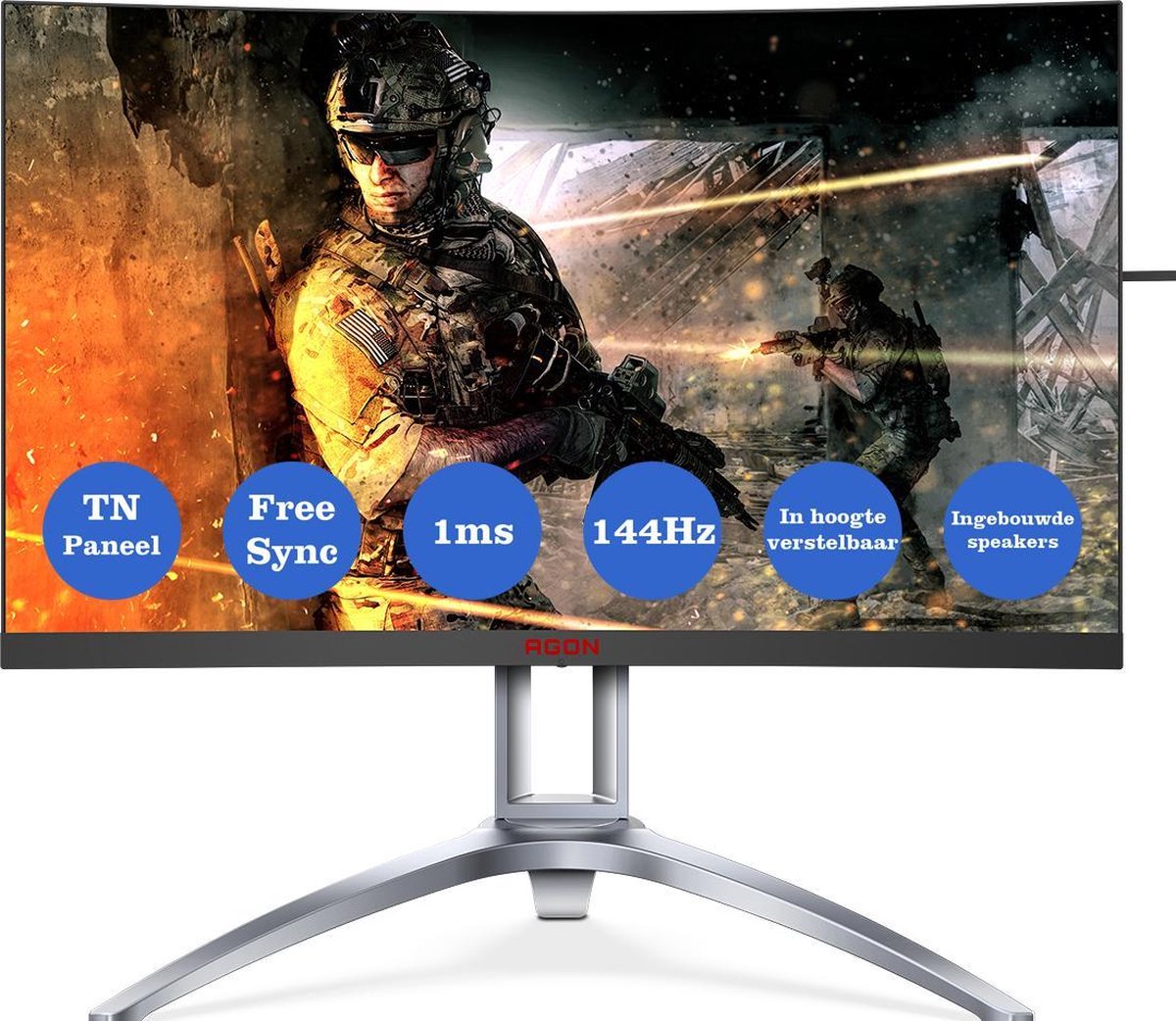 AGON AG273QCX 27" Monitor (Black) - afbeelding 9