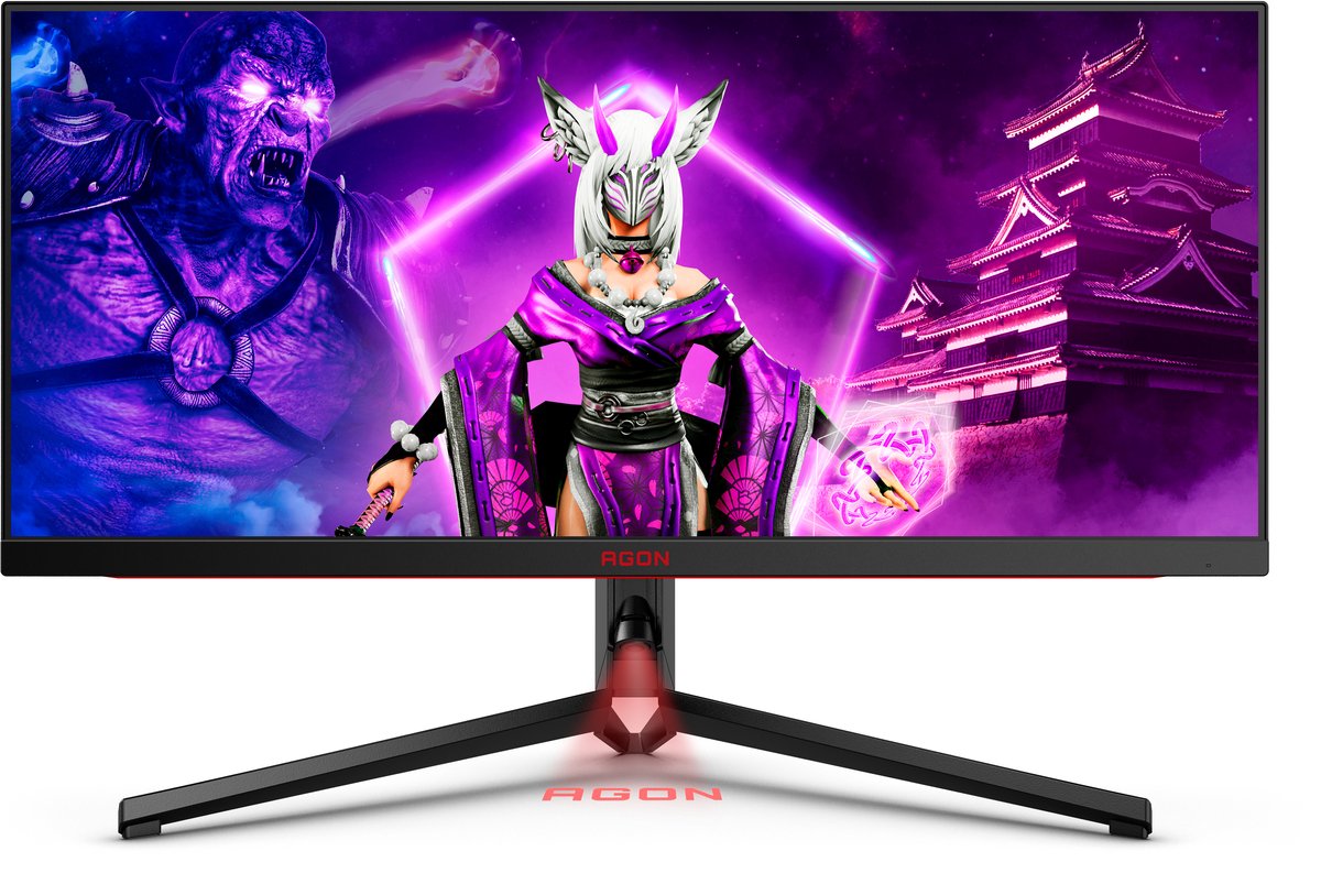 Agon Pro AG344UXM 34" Monitor (Black/Red) - afbeelding 2