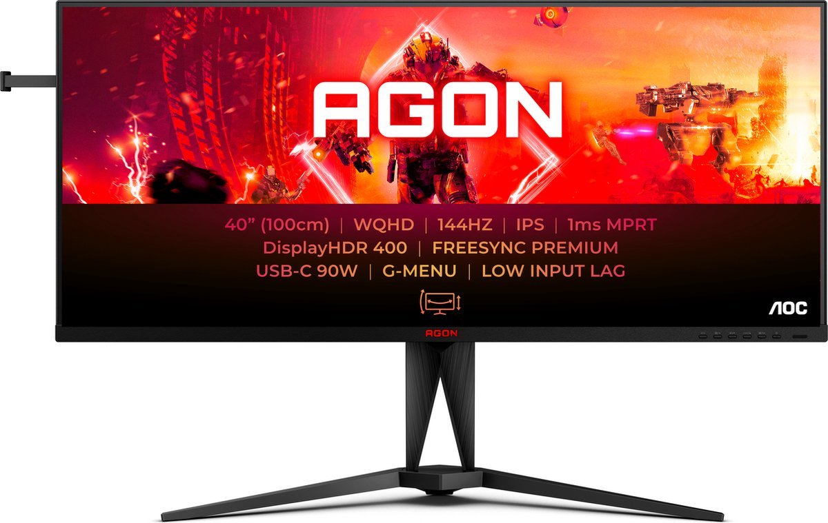 AOC Aoc Agon Pro Ag405Uxc - Qhd Ultrawide Gaming Monitor - Usb-C 90W - 144Hz - 40 Inch