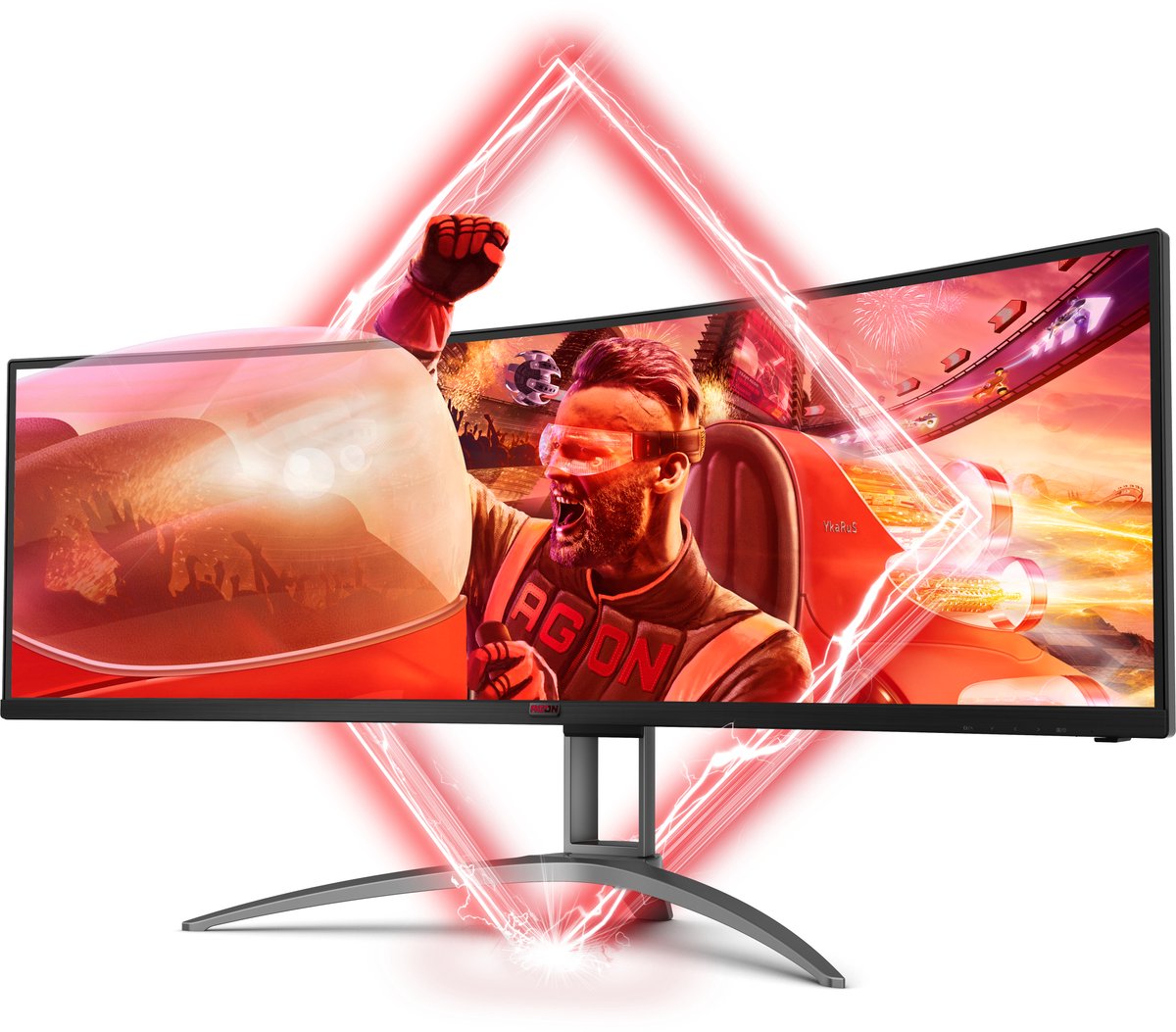 AGON AG493UCX2 48.8" Monitor (Black/Red) - afbeelding 5