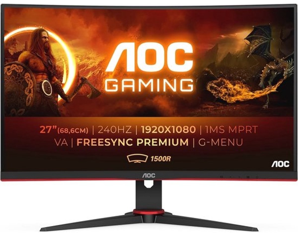 Aoc c27g2ze 27 inch fhd gebogen mo 3 orig - AOC Gaming C27G2Ze 27" Monitor (zwart)