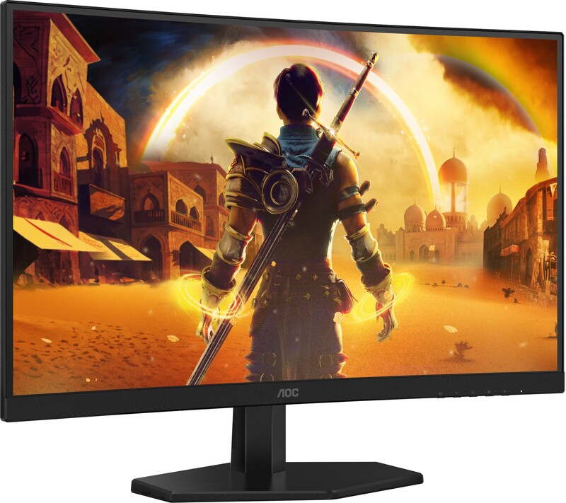 Aoc c27g42e 27 curved monitor 2 orig - AOC G4 C27G42E - 0.5ms 27" Monitor (Black/Red)