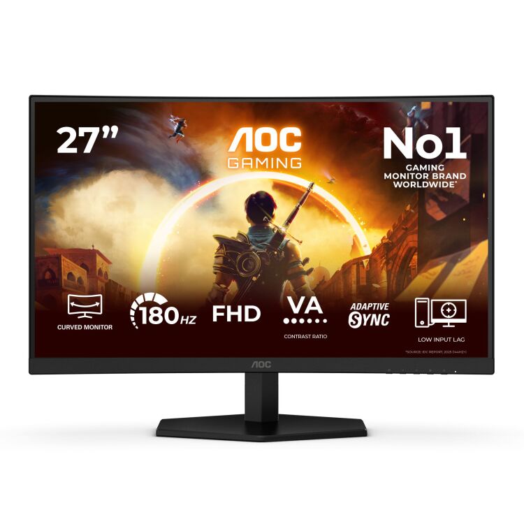 Aoc c27g42fe 27 curved monitor 11 orig - AOC C27G42FE Curved gaming 27" Monitor (zwart)