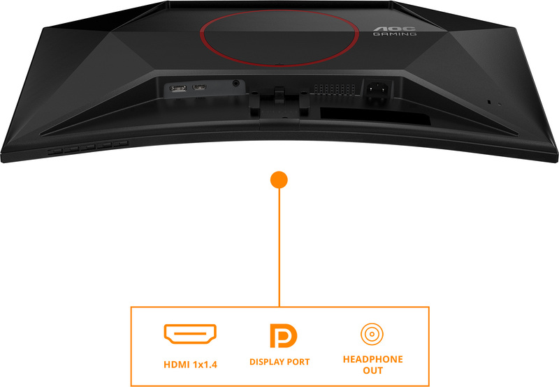 Aoc c27g42fe 27 curved monitor 8 orig - AOC C27G42FE Curved gaming 27" Monitor (zwart)