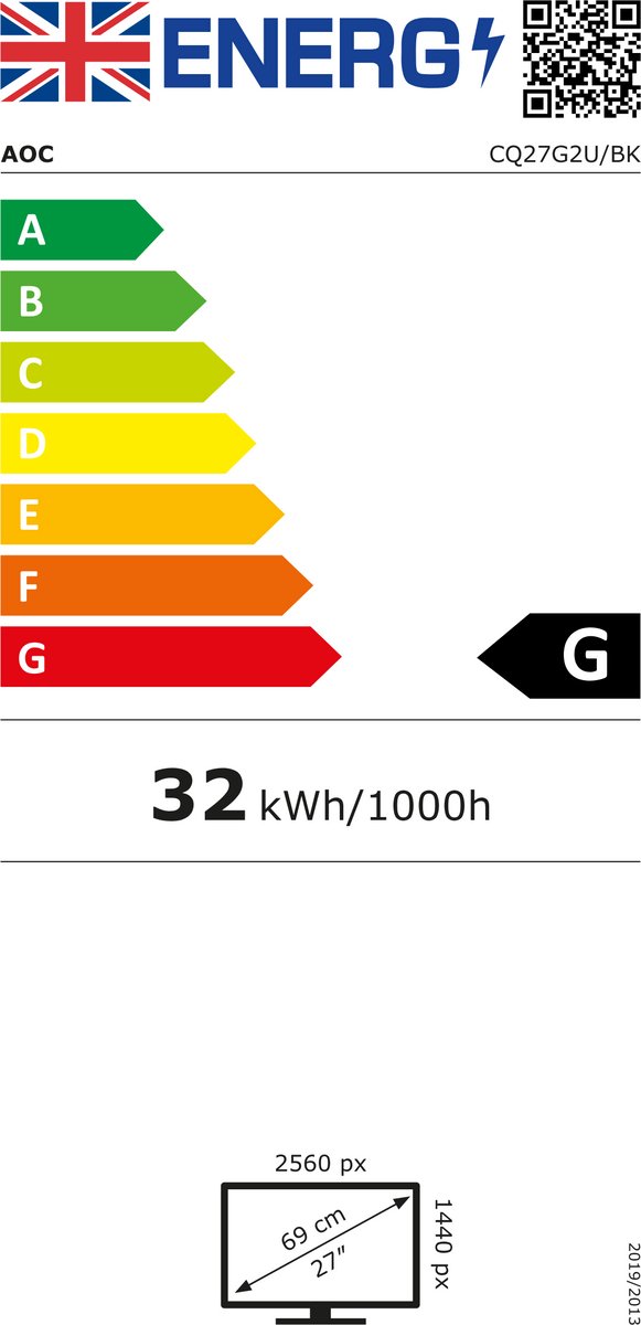 CQ27G2U/BK 27-inch 27" Monitor (Black) - afbeelding 7