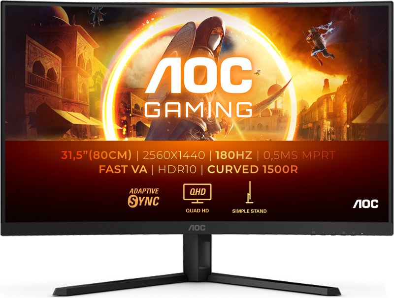 Aoc cq32g4ve 31 5 curved monitor - AOC Cq32G4Ve - 31.5" Monitor (Black)
