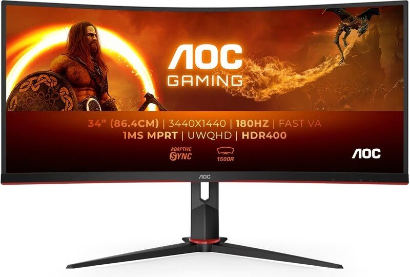 Aoc cu34g2xp bk 34 curved monitor - AOC CU34G2XP/BK 34" Monitor (Black)