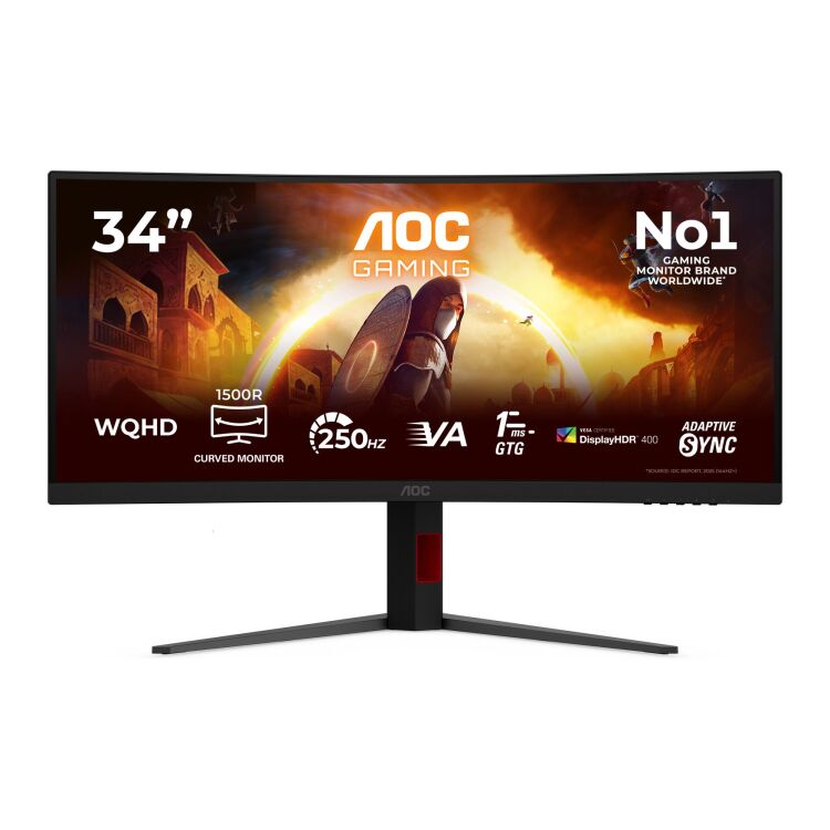 Aoc cu34g4zca 34 curved monitor 11 orig - AOC CU34G4ZCA Curved gaming 34" Monitor (zwart)