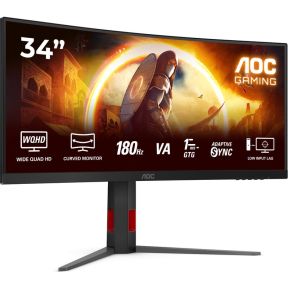 G4 CU34G4 34" Monitor (Black & Red) - afbeelding 2