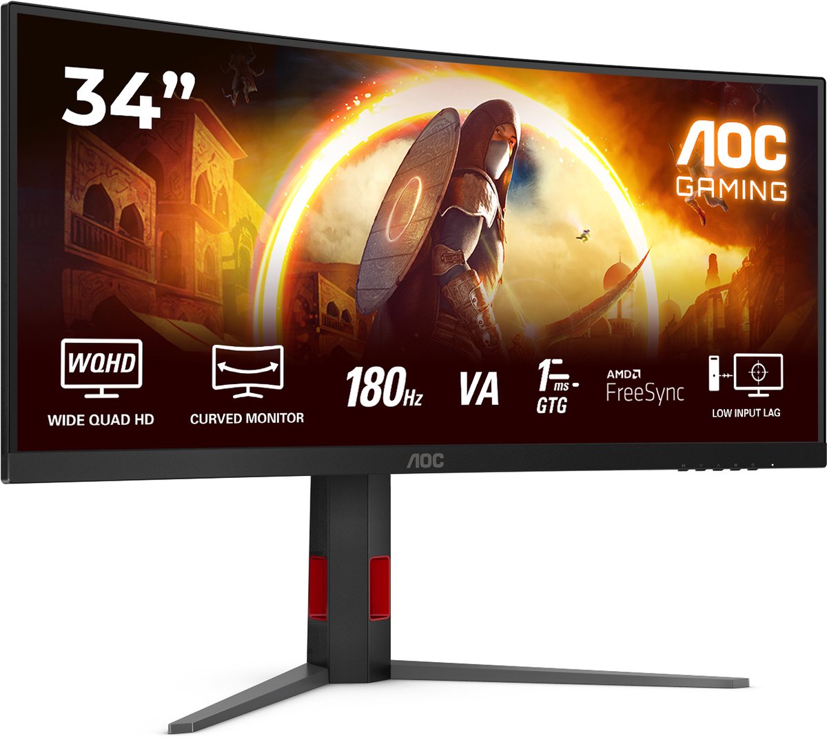 Aoc G4 Cu34G4 - Wqhd Curved Ultrawide Gaming Monitor - 180Hz - 34 Inch - afbeelding 6