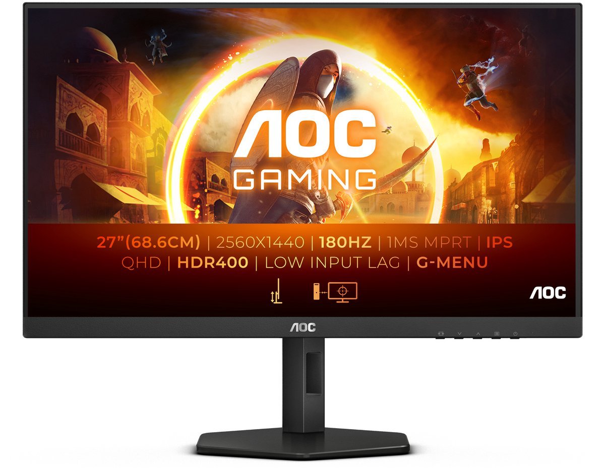 AOC Aoc Q27G4X - Qhd Fast Ips Gaming Monitor - 180Hz - Verstelbaar - 27 Inch