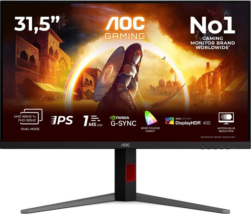 Aoc u32g4u 31 5 4k uhd monitor - AOC G4 U32G4U 4K Dual Frame - HDMI 2.1 31.5" Monitor (Zwart En Rood)