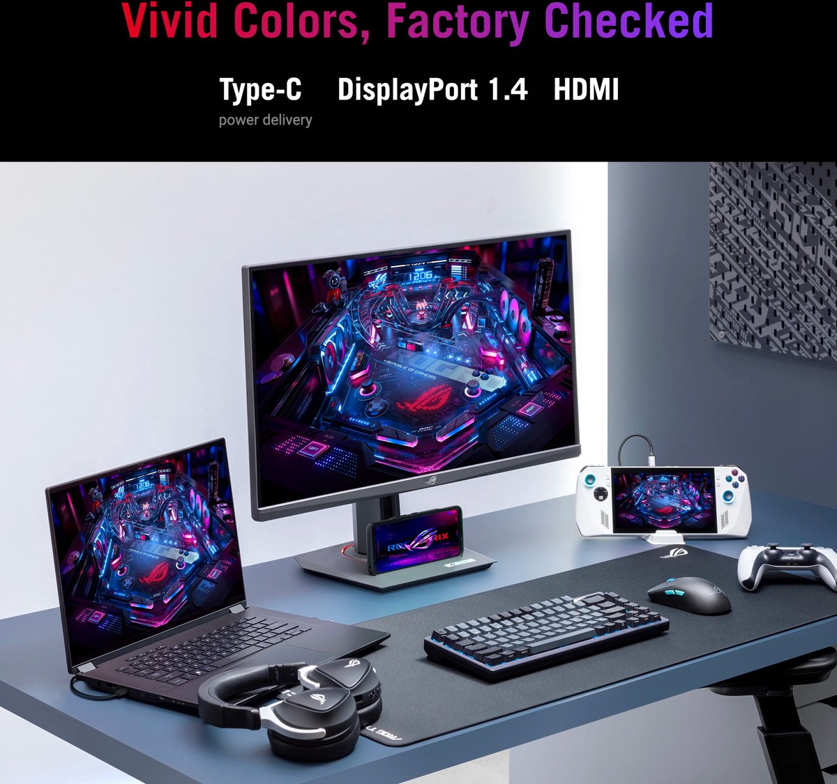 Asus Rog Strix Xg27Acs - Qhd Ips Gaming Monitor - 180Hz - Usb-C - G-Sync - afbeelding 6